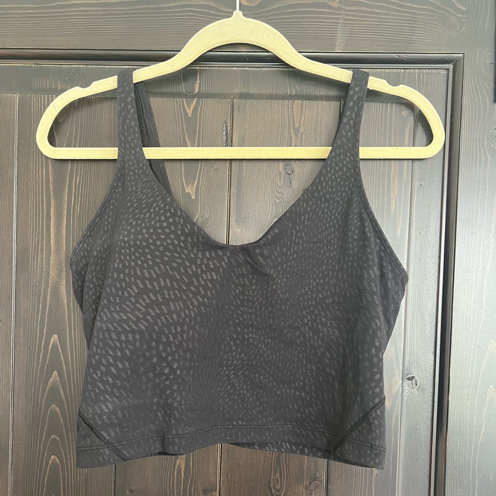 LULULEMON align tank size 10, black patterned